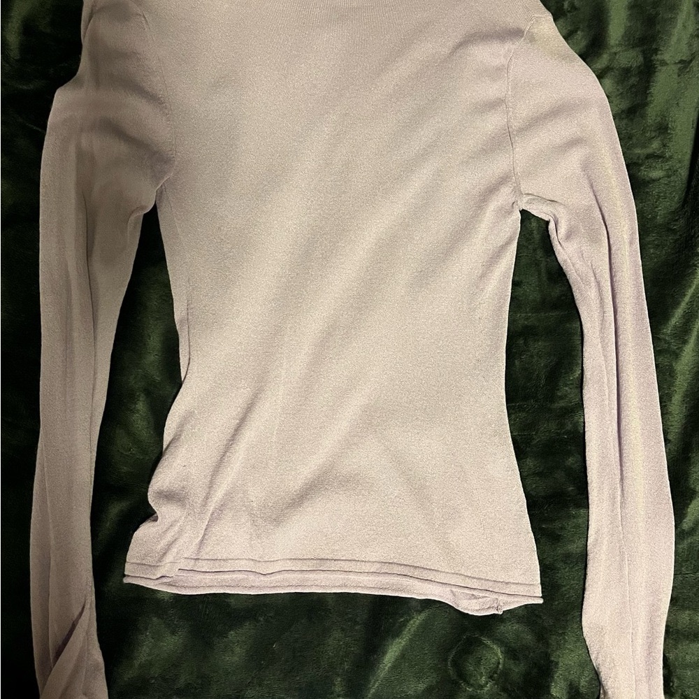 Zara Soft Lavender Long Sleeve Blouse